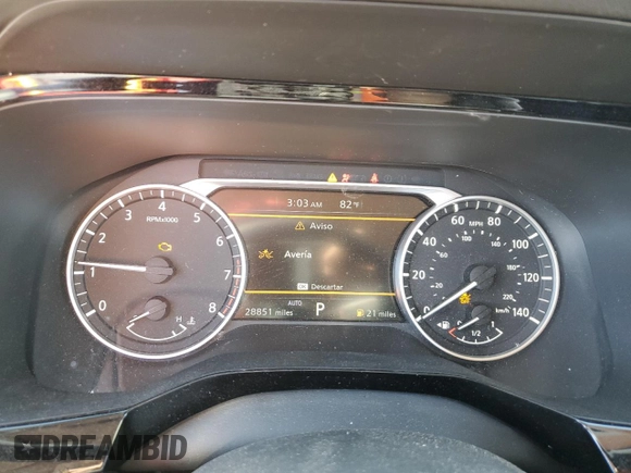 2022 Nissan Pathfinder S with VIN 5N1DR3ACXNC256066, listed as a Copart auction lot 45405115 with 28,851 mi miles and Salvage title. Bid and sale history available at DreamBid. Image 9.