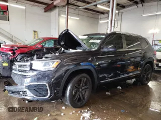 2022 Volkswagen Atlas 3.6L V6 SEL R-Line with VIN 1V2AR2CAXNC546108, listed as a Copart auction lot 44565505 with 0 mi miles and Salvage Title. Bid and sale history available at carsss.com. Image 1.