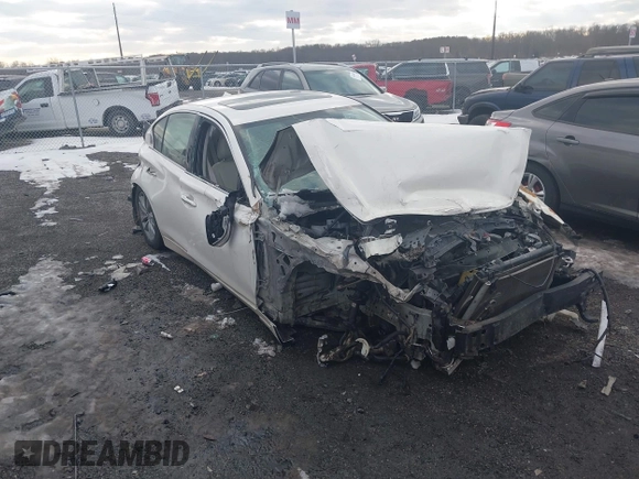2014 Infiniti Q50 Sport with VIN JN1BV7AR8EM688686, listed as a IAAI auction lot 41310491 with 147,536 mi miles and . Bid and sale history available at DreamBid. Image 1.