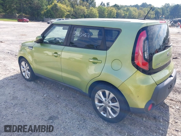 2015 Kia Soul + with VIN KNDJP3A5XF7754227, listed as a IAAI auction lot 40522676 with 186,390 mi miles. Bid and sale history available at carsss.com. Image 3.