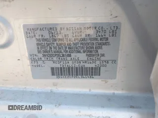 2014 Nissan Note SV with VIN 3N1CE2CP2EL361486, listed as a IAAI auction lot 41908679 with Not Provided miles and . Bid and sale history available at DreamBid. Image 9.