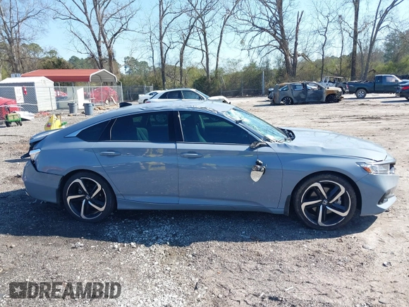 2022 Honda Accord Sport SE with VIN 1HGCV1F43NA007655, listed as a IAAI auction lot 41780298 with 47,428 mi miles and . Bid and sale history available at carsss.com. Image 13.