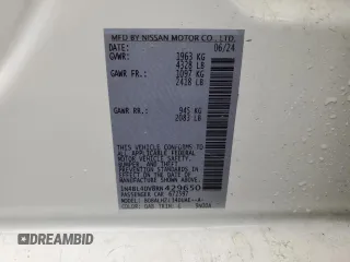 2024 Nissan Altima SV with VIN 1N4BL4DV8RN429650, listed as a Copart auction lot 55502375 with 18,009 mi miles and Salvage Title. Bid and sale history available at DreamBid. Image 12.