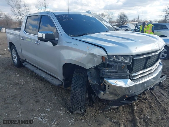 2019 Chevrolet Silverado 1500 LTZ with VIN 1GCUYGELXKZ154980, listed as a IAAI auction lot 41687643 with 139,023 mi miles. Bid and sale history available at carsss.com. Image 1.