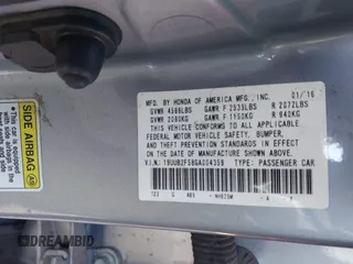 2016 Acura TLX V6 Tech with VIN 19UUB2F58GA004359, listed as a IAAI auction lot 41109369 with 109,711 mi miles. Bid and sale history available at carsss.com. Image 9.