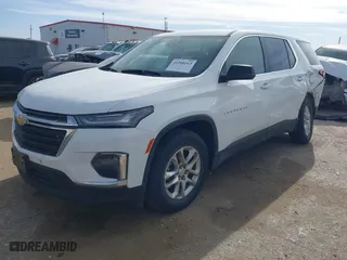 2023 Chevrolet Traverse LS with VIN 1GNERFKW2PJ209669, listed as a IAAI auction lot 41200163 with 34,946 mi miles. Bid and sale history available at carsss.com. Image 2.