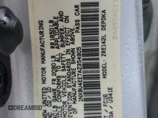 2010 Toyota Corolla with VIN 1NXBU4EE7AZ354905, listed as a Copart auction lot 45151635 with 162,048 mi miles and Salvage Title. Bid and sale history available at carsss.com. Image 12.