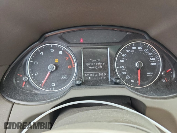 2014 Audi Q5 Premium Plus with VIN WA1LFAFP1EA026298, listed as a Copart auction lot 61729075 with 124,165 mi miles and Non repairable. Bid and sale history available at DreamBid. Image 9.