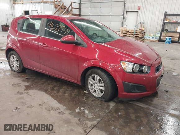2014 Chevrolet Sonic LT with VIN 1G1JC6SHXE4212589, listed as a IAAI auction lot 41622549 with 63,135 mi miles. Bid and sale history available at carsss.com. Image 1.