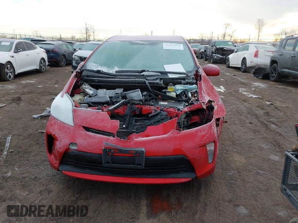 2013 Toyota Prius One with VIN JTDKN3DU6D5699782, listed as a IAAI auction lot 41456011 with 128,135 mi miles. Bid and sale history available at carsss.com. Image 13.