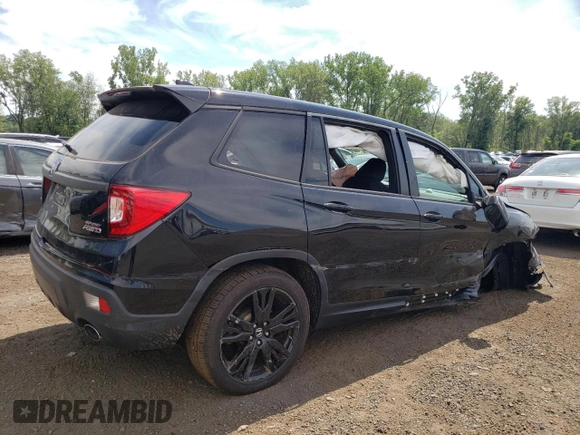 2019 Honda Passport Sport with VIN 5FNYF8H20KB007525, listed as a Copart auction lot 62453225 with 13,443 mi miles and Salvage title. Bid and sale history available at DreamBid. Image 3.