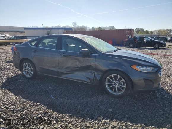 2019 Ford Fusion SE with VIN 3FA6P0HD9KR158973, listed as a Copart auction lot 50158435 with 76,956 mi miles and Salvage Title. Bid and sale history available at DreamBid. Image 4.