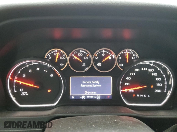 2021 Chevrolet Silverado 1500 RST with VIN 1GCUYEED1MZ376890, listed as a Copart auction lot 48965565 with 71,939 mi miles and Salvage Title. Bid and sale history available at carsss.com. Image 9.