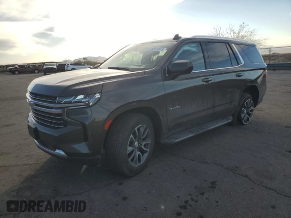 2021 Chevrolet Tahoe LT with VIN 1GNSCNKD8MR377195, listed as a Copart auction lot 50619815 with 35,014 mi miles and Salvage title. Bid and sale history available at DreamBid. Image 1.