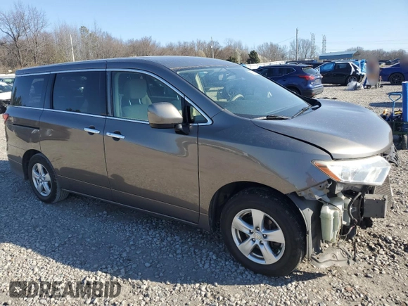 2015 Nissan Quest SV with VIN JN8AE2KP1F9120667, listed as a Copart auction lot 48436865 with 131,819 mi miles and Salvage Title. Bid and sale history available at carsss.com. Image 4.