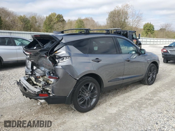2023 Acura RDX w/A-Spec Package with VIN 5J8TC1H64PL005764, listed as a Copart auction lot 79410724 with 13,963 mi miles and Salvage title. Bid and sale history available at DreamBid. Image 3.