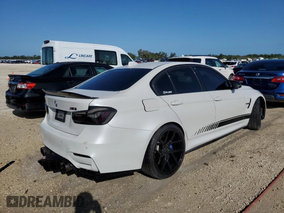 2015 BMW M3 with VIN WBS3C9C56FP803839, listed as a Copart auction lot 70249643 with 123,655 mi miles. Bid and sale history available at carsss.com. Image 3.