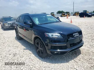 2015 Audi Q7 S line Prestige with VIN WA1DGAFE1FD032439, listed as a Copart auction lot 59705535 with 78,438 mi miles and Salvage title. Bid and sale history available at DreamBid. Image 4.