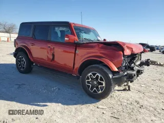 2023 Ford Bronco with VIN 1FMEE5BP2PLB61761, listed as a Copart auction lot 46178755 with 17,180 mi miles and Salvage Title. Bid and sale history available at DreamBid. Image 4.