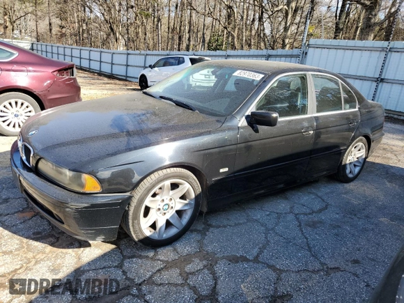 2003 BMW 5 Series 525iA with VIN WBADT43463GY98868, listed as a Copart auction lot 82970363 with 284,039 mi miles and Clean Title. Bid and sale history available at carsss.com. Image 1.