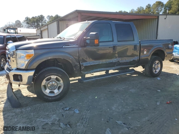 2015 Ford Super Duty F-250 SRW Lariat with VIN 1FT7W2B62FEC76864, listed as a Copart auction lot 46222905 with 123,191 mi miles and Salvage Title. Bid and sale history available at carsss.com. Image 1.