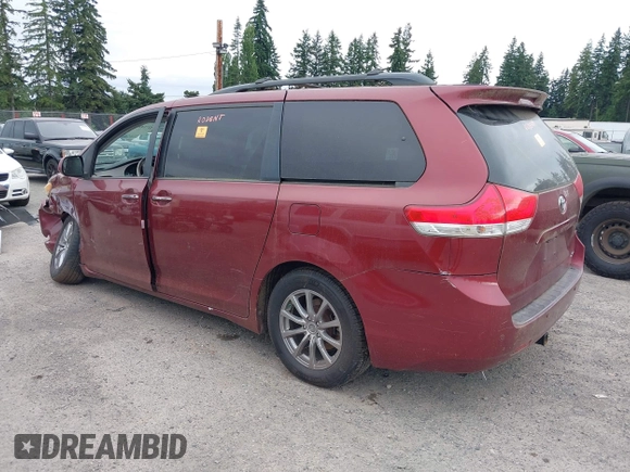 2011 Toyota Sienna XLE AAS with VIN 5TDYK3DC0BS093590, listed as a IAAI auction lot 42714201 with 155,699 mi miles and . Bid and sale history available at DreamBid. Image 3.