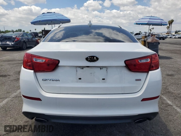 2015 Kia Optima LX with VIN KNAGM4A70F5605196, listed as a Copart auction lot 56984125 with 150,500 mi miles and Clean Title. Bid and sale history available at DreamBid. Image 6.