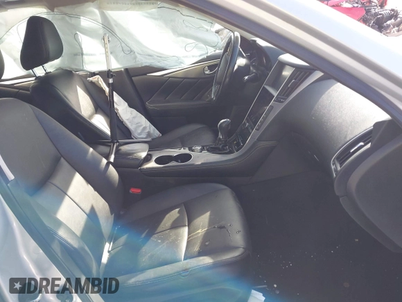 2015 Infiniti Q50 Premium z VIN JN1BV7ARXFM395132, wystawiony jako IAAI lot #41618895 z przebiegiem 96 951 mil mil oraz . Historia ofert i sprzedaży dostępna na DreamBid. Obrazek 5.