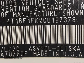 2012 Toyota Camry L with VIN 4T1BF1FK2CU197378, listed as a IAAI auction lot 42147852 with 104,844 mi miles and . Bid and sale history available at carsss.com. Image 9.