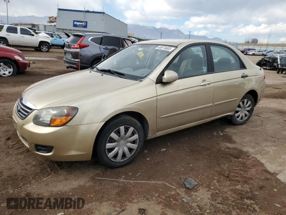 2009 Kia Spectra LX z VIN KNAFE222195652337, wystawiony jako Copart lot #45874605 z przebiegiem 141 149 mil mil oraz Szkoda całkowita • Salvage title. Historia ofert i sprzedaży dostępna na DreamBid. Obrazek 1.