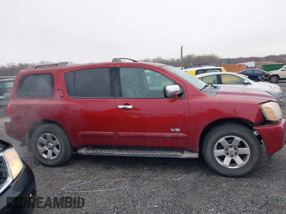 2005 Nissan Armada SE z VIN 5N1AA08B85N706842, wystawiony jako IAAI lot #41532244 z przebiegiem 123 630 mil mil oraz . Historia ofert i sprzedaży dostępna na DreamBid. Obrazek 13.