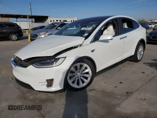 2020 Tesla Model X Long Range with VIN 5YJXCBE25LF220932, listed as a Copart auction lot 42344875 with 49,275 mi miles and Salvage Title. Bid and sale history available at carsss.com. Image 1.