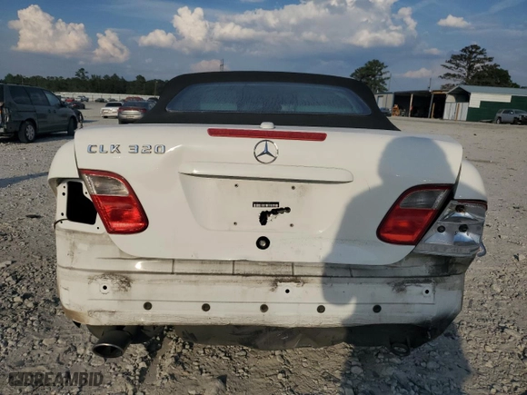 2002 Mercedes-Benz CLK-Class with VIN WDBLK65G52T109375, listed as a Copart auction lot 71832724 with 207,707 mi miles and Salvage Title. Bid and sale history available at carsss.com. Image 6.