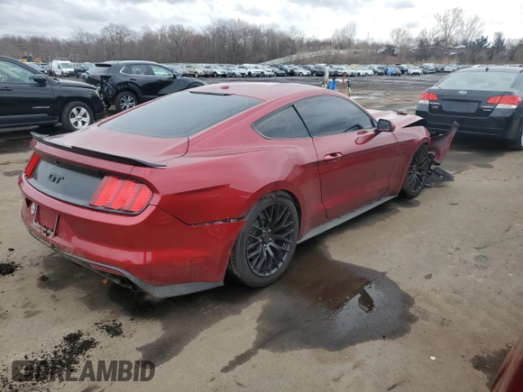 2017 Ford Mustang GT with VIN 1FA6P8CF3H5244105, listed as a Copart auction lot 52012555 with 62,270 mi miles and Salvage title. Bid and sale history available at DreamBid. Image 3.