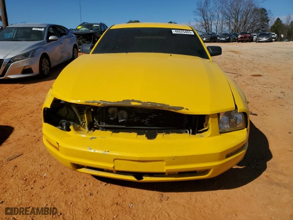 2005 Ford Mustang Deluxe with VIN 1ZVFT80N955246693, listed as a Copart auction lot 46625465 with NaN miles and Salvage Title. Bid and sale history available at carsss.com. Image 5.
