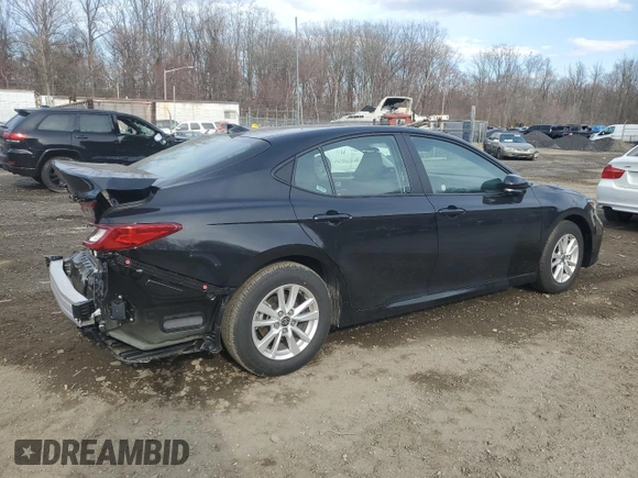 2025 Toyota Camry LE with VIN 4T1DAACK9SU093920, listed as a Copart auction lot 50157745 with 2,088 mi miles and Non Repairable. Bid and sale history available at DreamBid. Image 3.