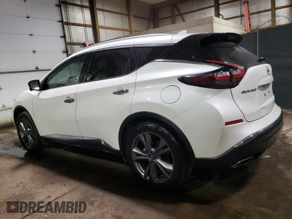 2023 Nissan Murano Platinum with VIN 5N1AZ2DJ8PC127625, listed as a Copart auction lot 43221825 with 66,476 mi miles and Salvage title. Bid and sale history available at DreamBid. Image 2.