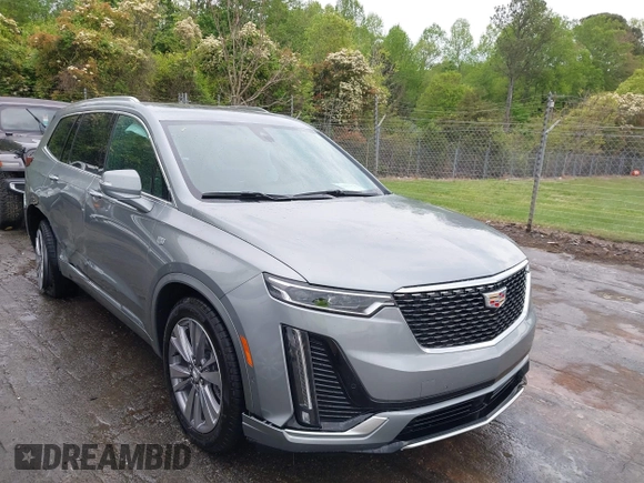 2024 Cadillac XT6 FWD Premium Luxury with VIN 1GYKPCRS0RZ748048, listed as a IAAI auction lot 42043117 with 7,232 mi miles. Bid and sale history available at carsss.com. Image 1.
