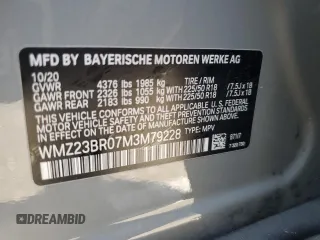 2021 MINI Countryman Oxford Edition with VIN WMZ23BR07M3M79228, listed as a Copart auction lot 72582534 with 38,678 mi miles and Salvage Title. Bid and sale history available at carsss.com. Image 13.