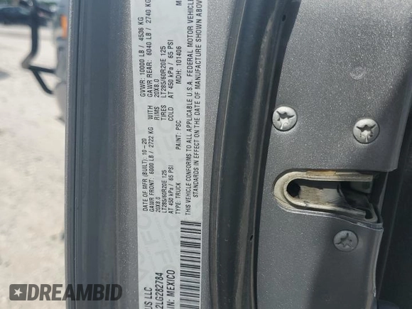 2020 Ram 2500 Laramie z VIN 3C6UR5FL2LG282784, wystawiony jako Copart lot #54198945 z przebiegiem 70 759 mil mil oraz Szkoda całkowita • Salvage title. Historia ofert i sprzedaży dostępna na DreamBid. Obrazek 12.