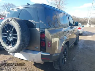 2021 Land Rover Defender S with VIN SALEJERX5M2041372, listed as a IAAI auction lot 41732008 with 62,233 mi miles and . Bid and sale history available at DreamBid. Image 4.