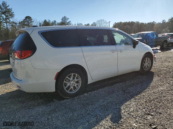 2024 Chrysler Voyager LX with VIN 2C4RC1CG7RR106607, listed as a Copart auction lot 46128855 with 0 mi miles and Salvage Title. Bid and sale history available at carsss.com. Image 3.