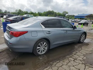 2015 Infiniti Q50 with VIN JN1BV7AP6FM347741, listed as a Copart auction lot 54668405 with 84,788 mi miles and Salvage title. Bid and sale history available at DreamBid. Image 3.