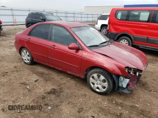 2009 Kia Spectra EX with VIN KNAFE221195645623, listed as a Copart auction lot 68252314 with 157,500 mi miles and Salvage Title. Bid and sale history available at carsss.com. Image 4.