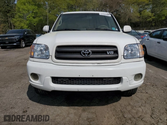 2003 Toyota Sequoia SR5 with VIN 5TDZT34A63S204385, listed as a Copart auction lot 51232405 with 330,086 mi miles and Salvage Title. Bid and sale history available at carsss.com. Image 5.
