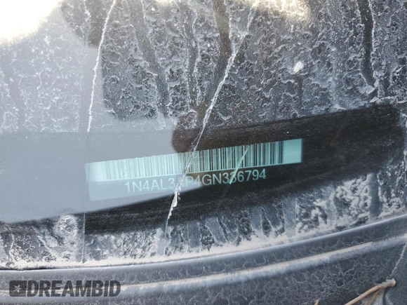 2016 Nissan Altima S with VIN 1N4AL3AP4GN336794, listed as a Copart auction lot 56228625 with Not provided miles and Salvage title. Bid and sale history available at DreamBid. Image 12.