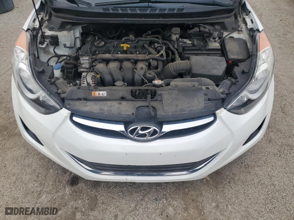 2013 Hyundai Elantra GLS PZEV with VIN 5NPDH4AE9DH455000, listed as a Copart auction lot 50591245 with 34,308 mi miles and Salvage Title. Bid and sale history available at carsss.com. Image 11.