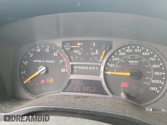 2005 GMC Canyon 1SF SLE Z71 with VIN 1GTDT136158116234, listed as a Copart auction lot 72742744 with 201,953 mi miles and Salvage Title. Bid and sale history available at carsss.com. Image 9.