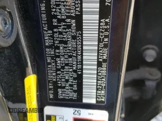 2019 Toyota Camry LE with VIN 4T1B11HK4KU695575, listed as a Copart auction lot 52831525 with 121,042 mi miles and Clean Title. Bid and sale history available at carsss.com. Image 12.