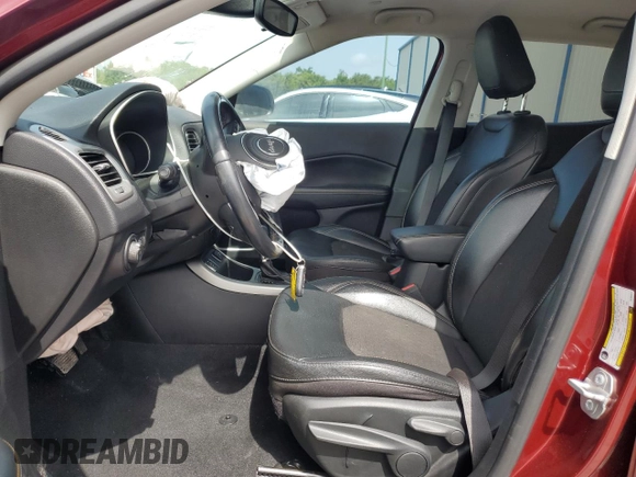 2021 Jeep Compass Latitude with VIN 3C4NJCBB1MT505377, listed as a Copart auction lot 59746895 with 44,217 mi miles and Non repairable. Bid and sale history available at DreamBid. Image 7.